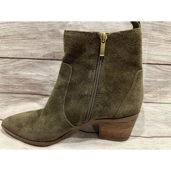 Franco Sarto Sager Suede Chelsea Ankle Boots in Olive Green Size 7 - Picture 6 of 11